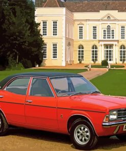 Red Ford Cortina paint by number