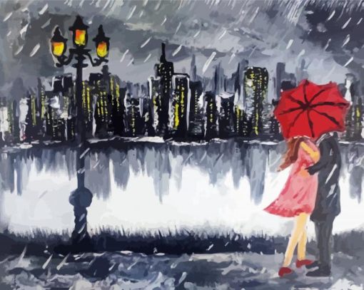 Romance In Rain paint by number