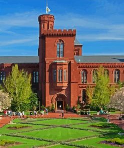 Smithsonian Institution Building paint by number