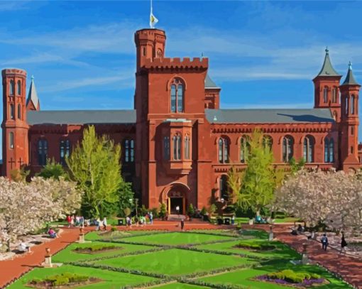 Smithsonian Institution Building paint by number