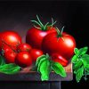 Tomatoes And Basil Still Life paint by number