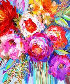 Abstract Colorful Flower paint by number