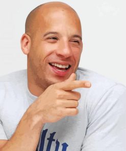 Actor Vin Diesel paint by number