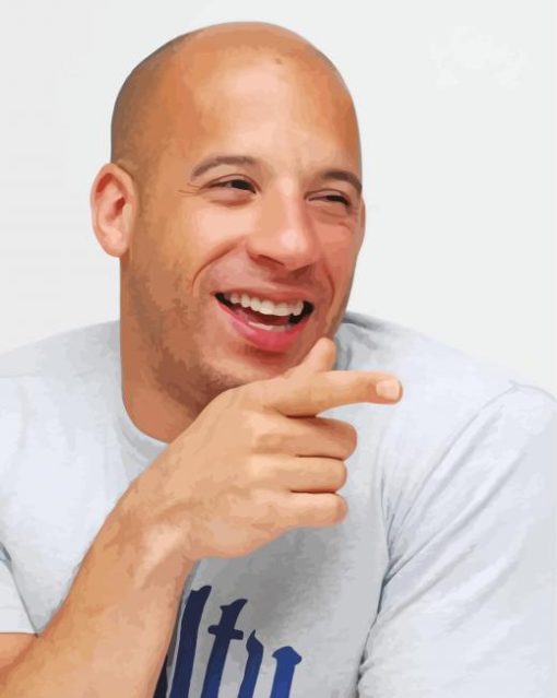 Actor Vin Diesel paint by number