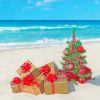 Aesthetic Christmas At Beach paint by number