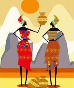 African Tribal Women paint by number