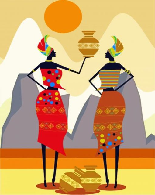 African Tribal Women paint by number