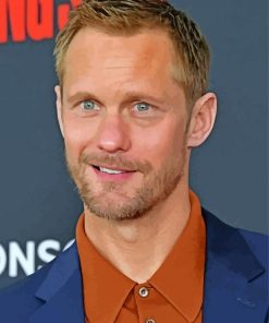 Alexander Skarsgard Actor paint by number