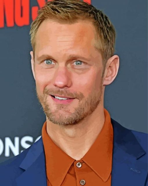 Alexander Skarsgard Actor paint by number