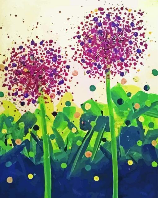 Allium Plant Art paint by number