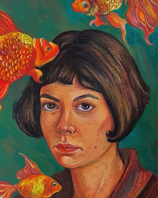 Amelie And Fish paint by number