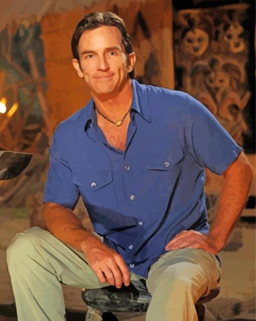 American Host Jeff Probst paint by number