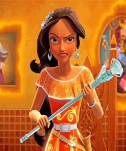 Angry Queen Elena Of Avalor paint by number