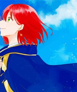 Anime Girl Shirayuki paint by number