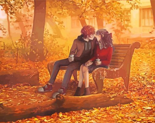 Autumn Couple Anime paint by number