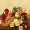 Basket Of Roses By Henri Fantin paint by number