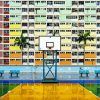 Basketball Court paint by number