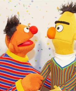 Bert And Ernie Sesame Street Characters paint by number