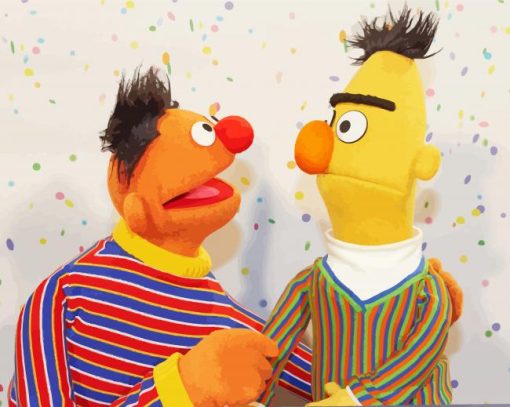 Bert And Ernie Sesame Street Characters paint by number