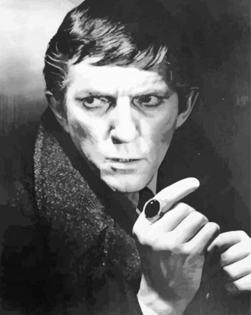 Black And White Jonathan Frid paint by number