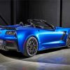 Blue Corvette Z06 Car paint by number