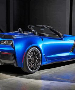 Blue Corvette Z06 Car paint by number