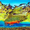 Brook Trout Fish Art paint by number