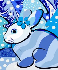 Bunny In Snow paint by number