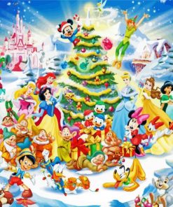 Christmas Disney Characters paint by number