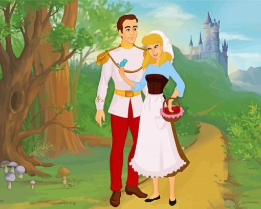 Cinderella And Prince Charming paint by number