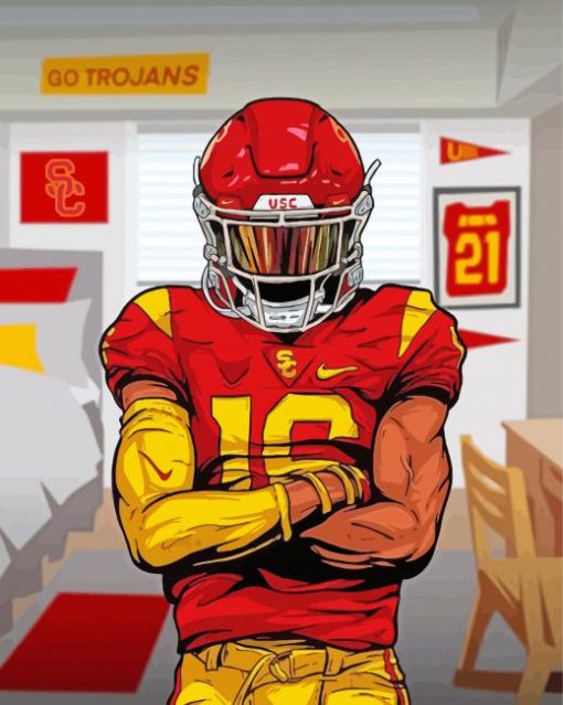 College Football Art paint by number