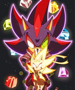 Crystal Shadow The Hedgehog Sonic Game paint by number