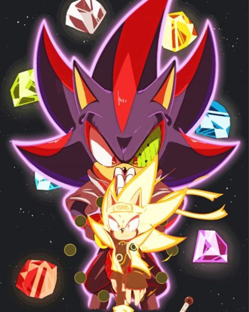 Crystal Shadow The Hedgehog Sonic Game paint by number