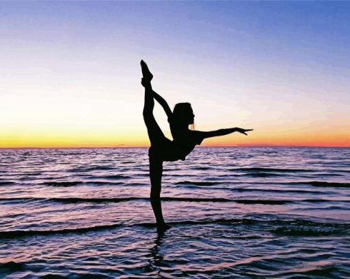 Dancer On Beach paint by number