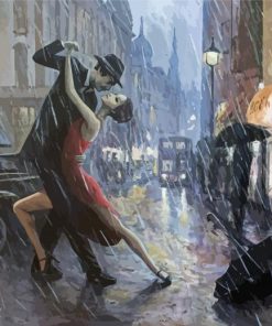 Dancing Under Rain Storm paint by number