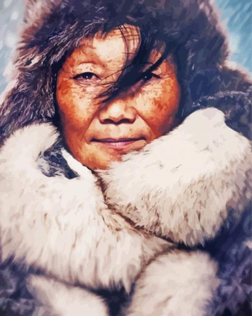 Eskimo Woman paint by number