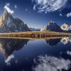 European Mountains Reflections paint by number