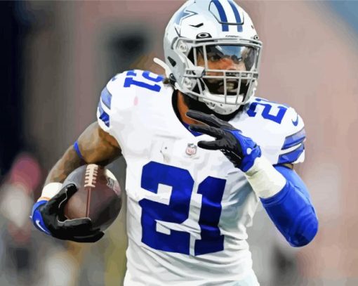 Ezekiel Elliott Player paint by number