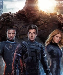 Fantastic Four Marvel Movie Characters paint by number