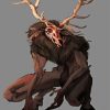 Fantasy Wendigo paint by number