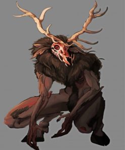 Fantasy Wendigo paint by number