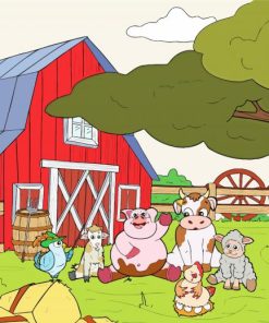 Farm With Happy Animals paint by number