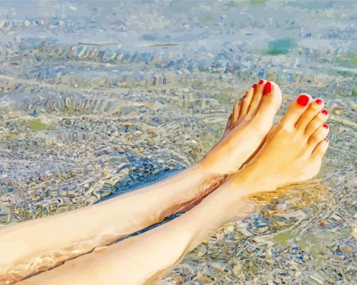 Feet In The Sea paint by number