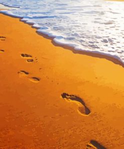 Footprints In The Sand paint by number