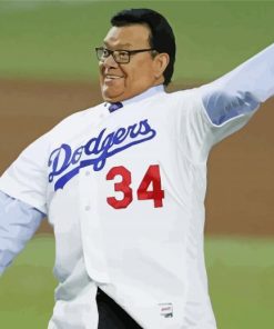 Former Baseballer Fernando Valenzuel paint by number