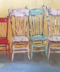 Four Old Chairs paint by number