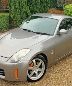 Grey Nissan 350z paint by number