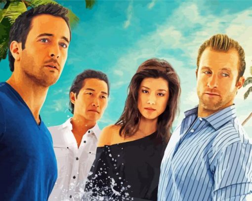 Hawaii Five O Actors paint by number