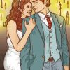 Hermione And Ron Wedding Art paint by number