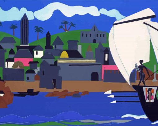 Home To Ithaca By Romare Bearden paint by number